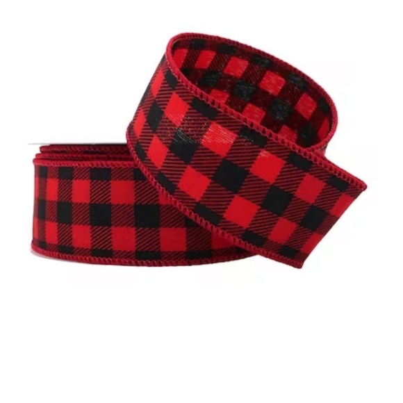 1.5" × 30ft. Wired Buffalo Check Ribbon by Celebrate It Christmas - Picture 1 of 7